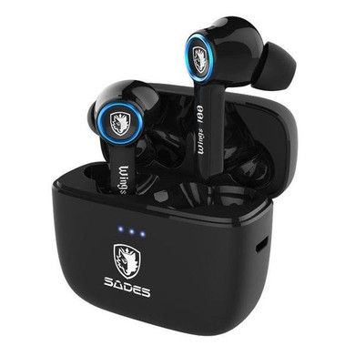 SADES Wings 100 TWS Gaming Earbuds Black