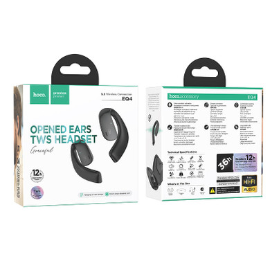 Hoco Wireless TWS Earbud w/ Ear Hook & 12 Hours (EQ4)
