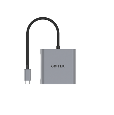 UNITEK USB-C to Dual DisplayPort 8K Adapter with MST. Supports 8K@60Hz or 4K@120Hz HDCP 2.2. Bus-powered. Plug & Play. Supports Screen Mirroring & Extending on Windows OS.