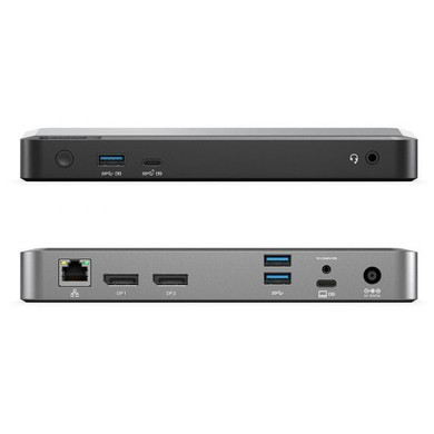 Alogic Universal Usb-C + Usb-A Dual 4K Pd(65W) Dock- 2X Dp 3 X Usb-A 1 X Usb-C 1 X 3.5Mm Audio Jack
