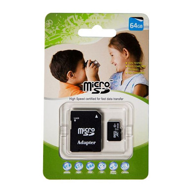 64GB Micro SD High-Speed Certified Flash Card with Adapter. 30MB/Sec. Designed to Meet the High Capacity, HD Audio & Video Requirement for the Latest Digital Cameras, DV Recorders, Mobile. Class 10
