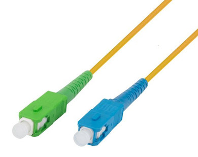 DYNAMIX 1M 9u SCAPC/SC Simplex Single Mode G657A1 Bend Insensitive Fibre Lead. Yellow LSZH Jacket   