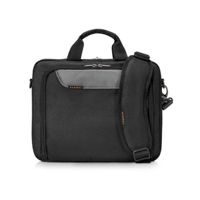 EVERKI Advance ECO Briefcase 13-14" Separate Zippered Accessory Pocket, Front Stash Pocket, Trolley Handle Pass Through Strap, Ergonomic Shoulder Pad. Made with Sustainable Materials!