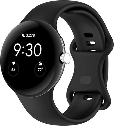 Google Pixel Watch      Silicone Strap   Black
