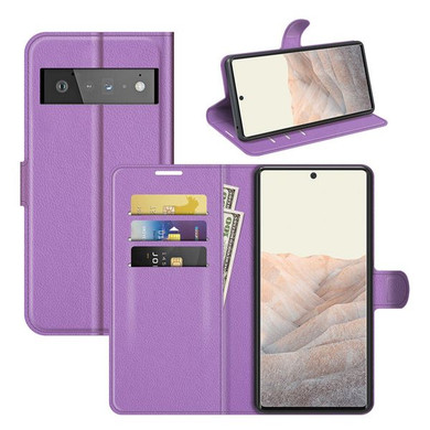 Google Pixel 6 Pro      Pu Wallet Case    [Purple]
