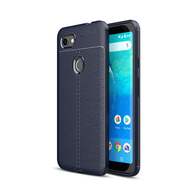 Google Pixel 3a XL      Leather Texture Case    Navy