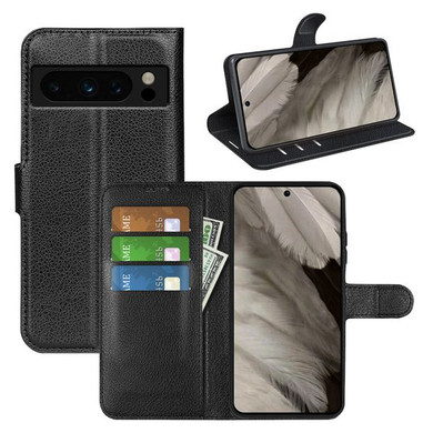 Google Pixel 8 Pro      Pu Wallet Case    [Black]