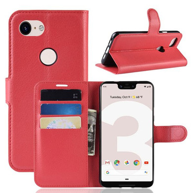 Google Pixel 3A Xl      Pu Wallet Case    [Red]