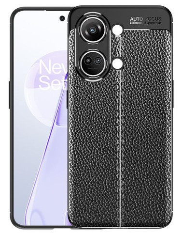 OnePlus Nord 3      Leather Texture Case    Black