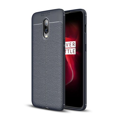 Oneplus 6T      Leather Texture Case    Navy