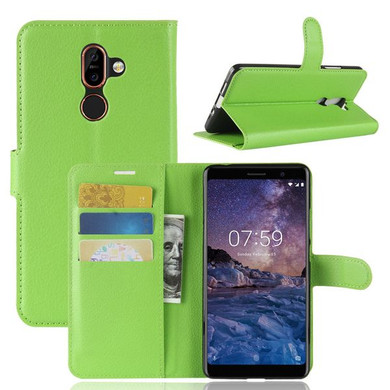 Nokia 7 Plus      Pu Wallet Case    [Green]