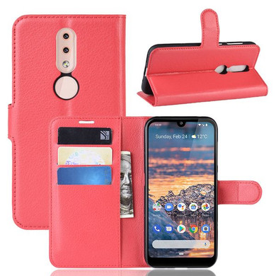 Nokia 4.2      Pu Wallet Case    [Red]