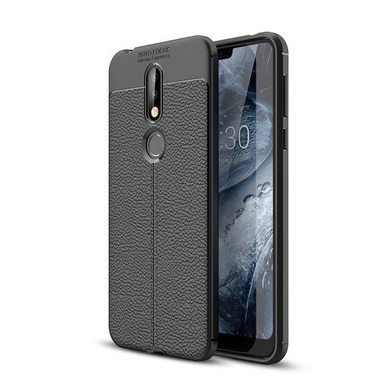 Nokia 7.1 Leather Texture Case Black
