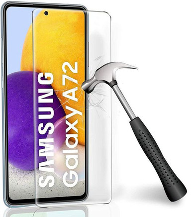 Samsung   Galaxy A72         Clear Tempered Glass Screen Protector