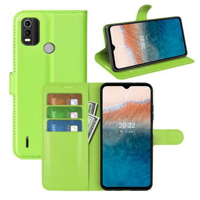 Nokia C21 Plus      Pu Wallet Case    [Green]
