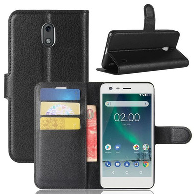 Nokia 2      Pu Wallet Case    [Black]