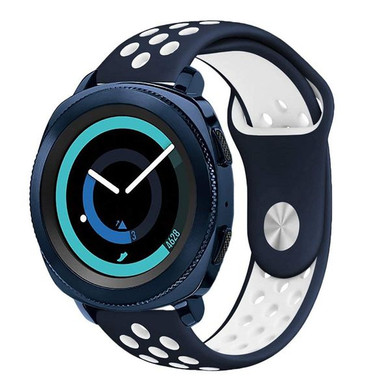 Samsung Gear S2 Classic      Silicone Strap   Navy/White