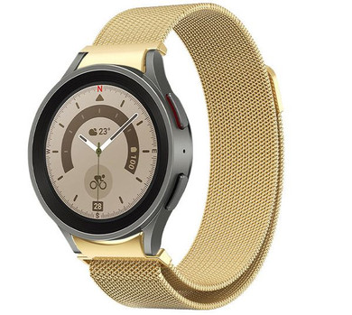Samsung Galaxy Watch 5      Milanese Loop Strap   Gold