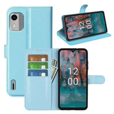 Nokia C12      Pu Wallet Case    [Lightblue]