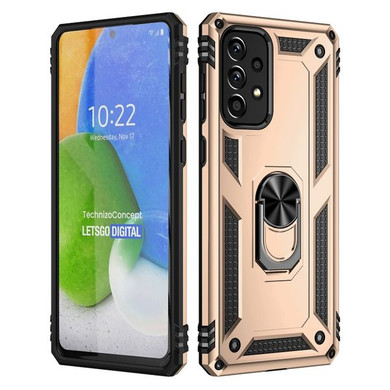 Samsung Galaxy A73 5G      Military Armour Ring Case    Gold