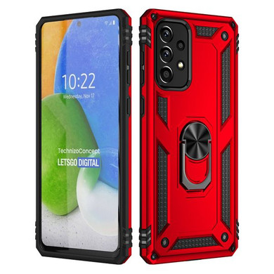 Samsung Galaxy A73 5G      Military Armour Ring Case    Red
