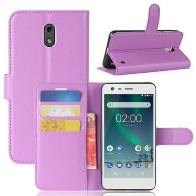 Nokia 2      Pu Wallet Case    [Purple]
