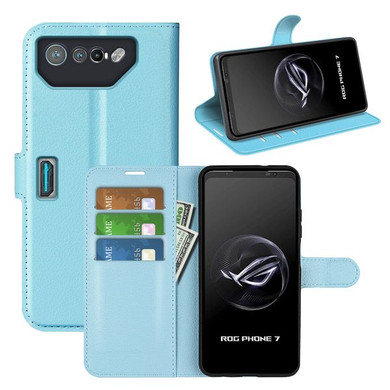 Asus Rog Phone 7      Pu Wallet Case    [Lightblue]