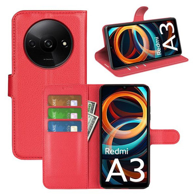 Xiaomi Redmi A3      Pu Wallet Case    [Red]