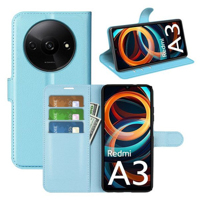 Xiaomi Redmi A3      Pu Wallet Case    [Lightblue]