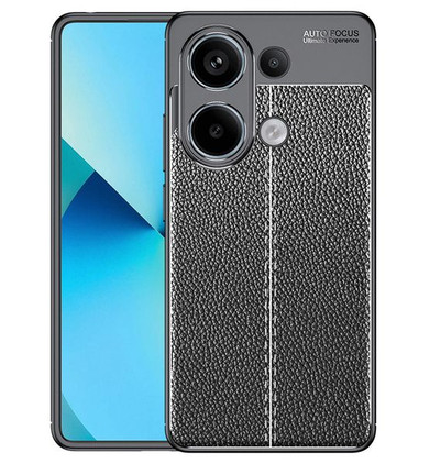 Xiaomi Poco M6 Pro 4G Leather Texture Case Black