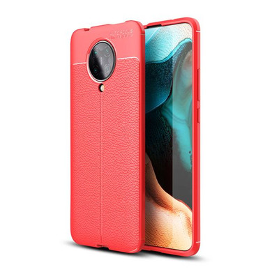 Xiaomi Poco F2 Pro Leather Texture Case Red