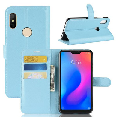 Xiaomi Redmi Note 6 Pro      Pu Wallet Case    [Lightblue]