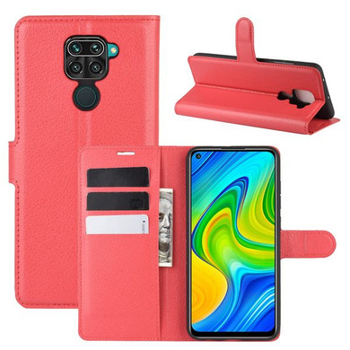 Xiaomi Redmi Note 9      Pu Wallet Case    [Red]