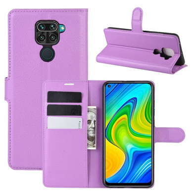 Xiaomi Redmi Note 9      Pu Wallet Case    [Purple]