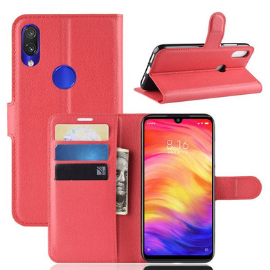 Xiaomi Redmi Note 7      Pu Wallet Case    [Red]