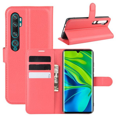 Xiaomi Mi Note 10 / Note 10 Pro      Pu Wallet Case    [Red]