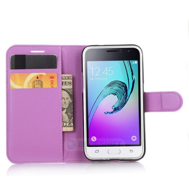 Galaxy J1 2016      Pu Wallet Case    [Purple]