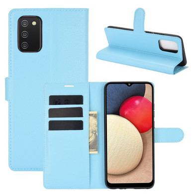 Galaxy A02S      Pu Wallet Case    [Lightblue]