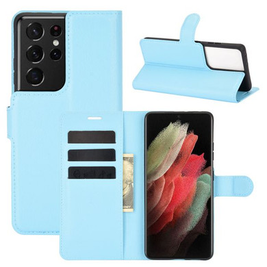 Galaxy S21 Ultra      Pu Wallet Case    [Lightblue]