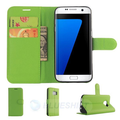 Galaxy S7 Edge      Pu Wallet Case    [Green]