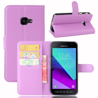 Galaxy Xcover 4      Pu Wallet Case    [Purple]