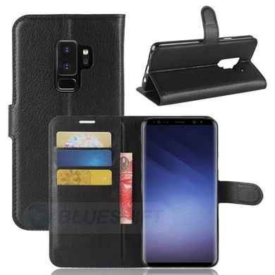 Galaxy S9 Plus      Pu Wallet Case    [Black]
