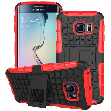 Samsung Galaxy S6 Edge      Heavy Duty Case    Red