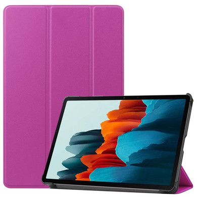 Samsung Galaxy Tab S7 T870    Tri-Fold PU Case    Purple