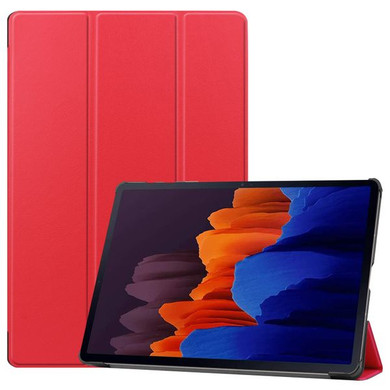 Samsung Galaxy Tab S7+ T970    Tri-Fold PU Case    Red