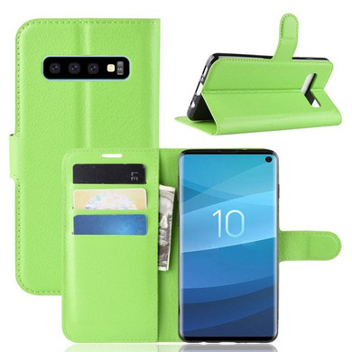 Galaxy S10      Pu Wallet Case    [Green]