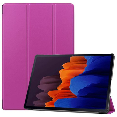 Samsung Galaxy Tab S7+ T970    Tri-Fold PU Case    Purple