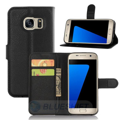 Galaxy S7      Pu Wallet Case    [Black]