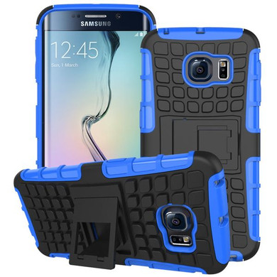 Samsung Galaxy S6 Edge      Heavy Duty Case    Blue