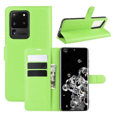 Galaxy S20 Ultra      Pu Wallet Case    [Green]